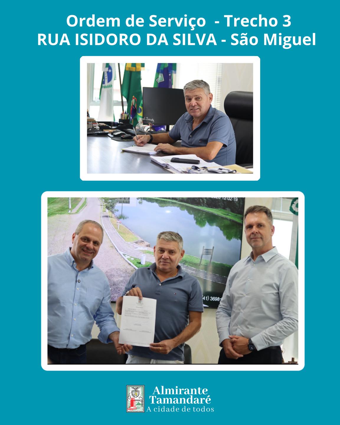 Post no instagram da Prefeitura de Almirante Tamandaré