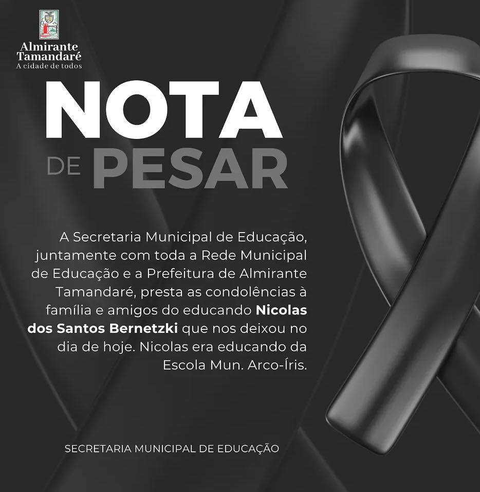 Post no instagram da Prefeitura de Almirante Tamandaré