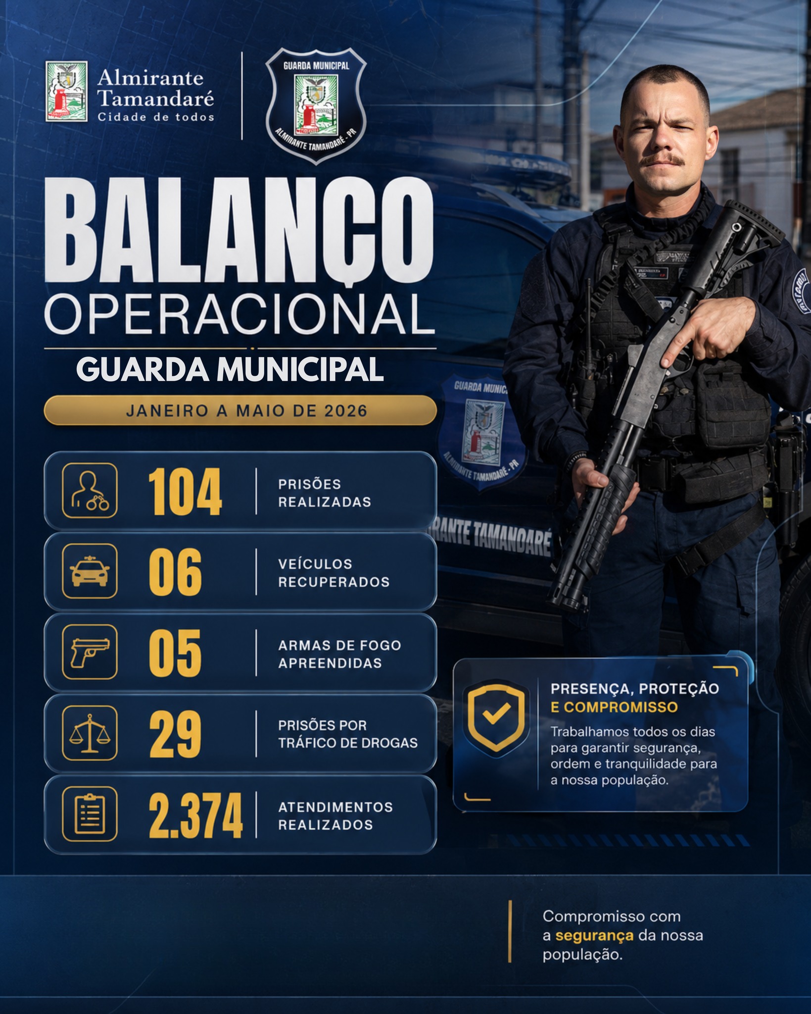 Post no instagram da Prefeitura de Almirante Tamandaré