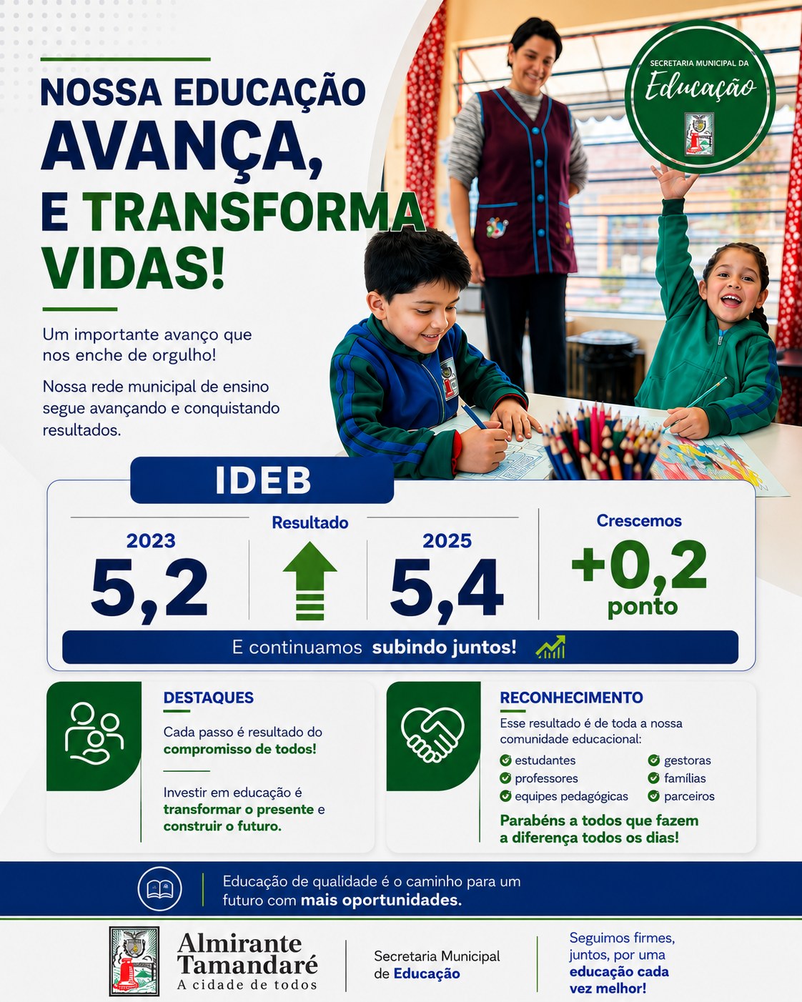 Post no instagram da Prefeitura de Almirante Tamandaré